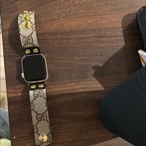 Coach Black and Brown Monogram Watch Band